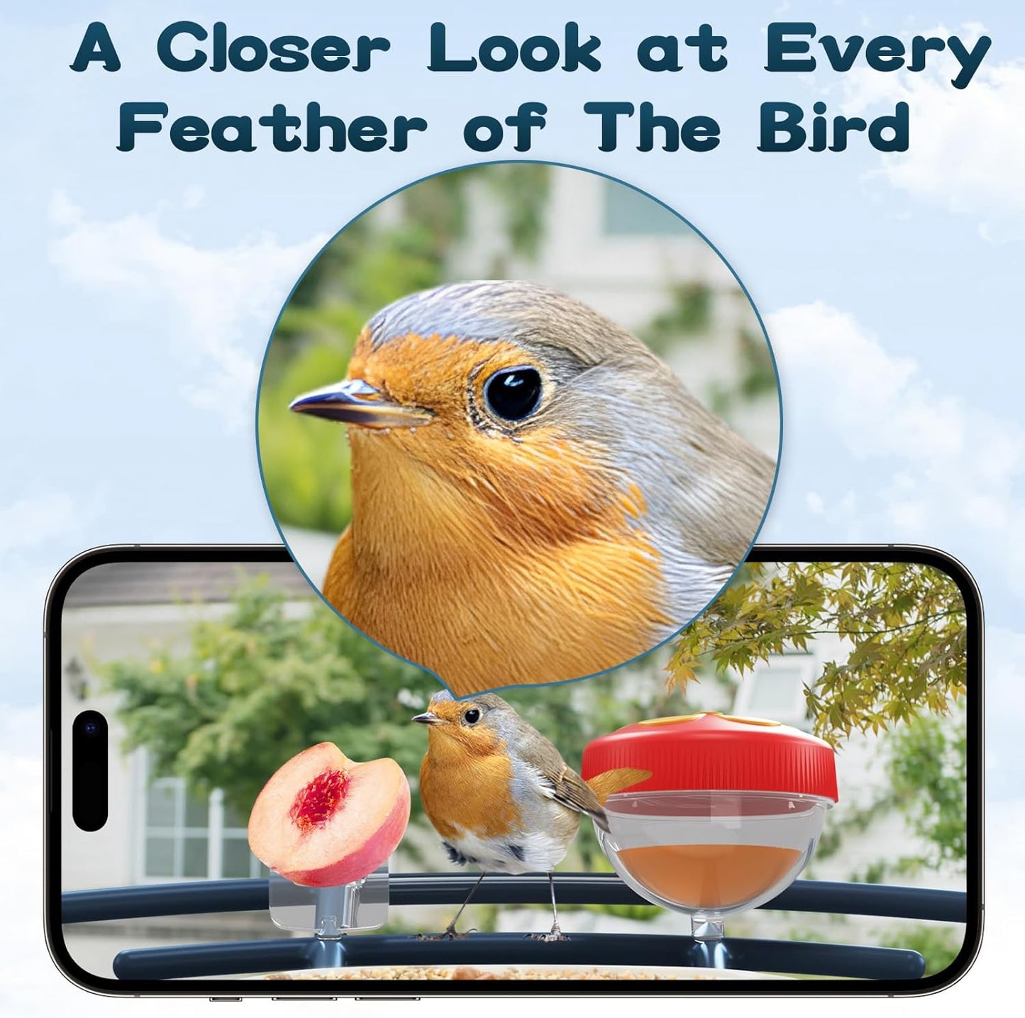 Smart Bird Feeder with Camera-AI Identify 11,000+ Species, 2K HD Auto Capture Birds Video & 64G TF Card, Solar-Powered Wireless Outdoor Design, Birdhouse with Built-in Two-Way Microphone
