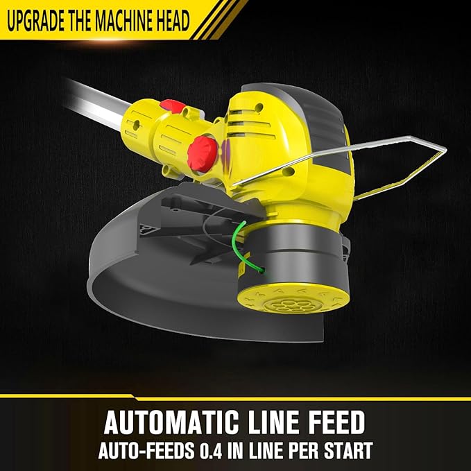 Weed Wacker Cordless,21V Electric Weed Cordless Eater Battery Powered with 2 x 4.0Ah Batteries, Edgers for landscaping/Electric Grass Trimmer/Garden Tools, Adjustable Control Lever