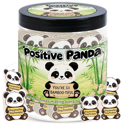 Positive Panda Jar With 60 Affirmation Cards – Emotional Support Panda Gifts For Teenage Girls, Stress Relief And Daily Encouragement, Panda Lover Gifts, Self Care Gifts For Women
