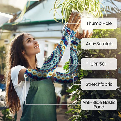 Gardening Sleeves for Women Farm Sun Protection Thorn Proof Cooling Arm Sleeves to Cover Arms for Garden Sports