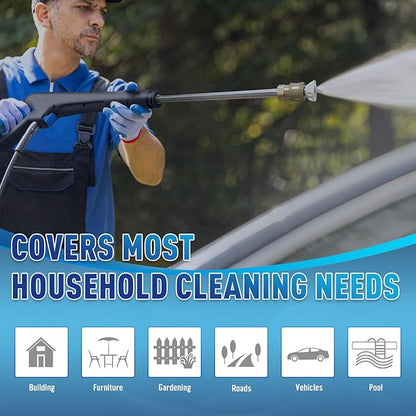 Pressure Washe Touch Screen Adjustable Pressure Power Washer with 4 Quick Connect Nozzles,Inlet Hose & Filter, Foam Cannon for Cars/Fences/Driveways Cleaning