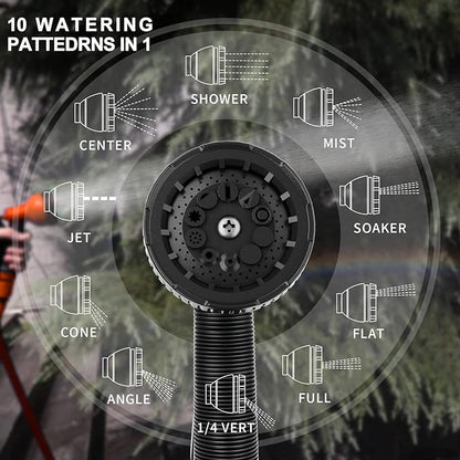 Garden Hose Nozzle Sprayer: 2 Pack 10 Watering Patterns Spray Nozzles Heavy Duty Hose Head Hose Attachment