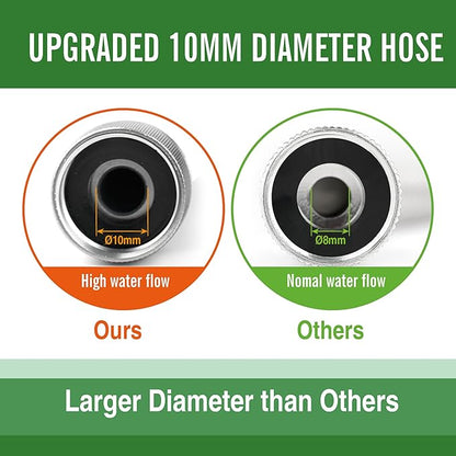 SKYWARD 304 Stainless Steel short Garden Hose 10 ft with Female to Female Metal Connector,Easy to Use & Store, Anti-Leakage Hose, High Water Flow (10ft)