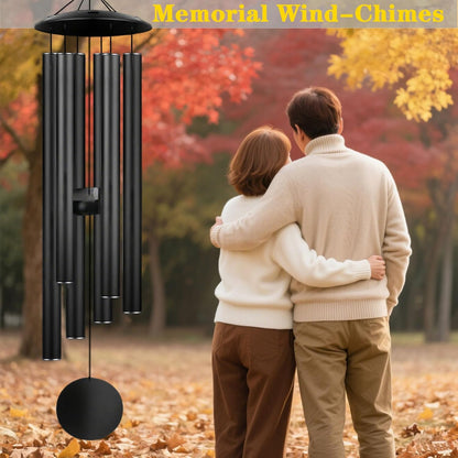 Large Memorial Wind Chimes, 47'' Deep Tone 6 Heavy Tubes Soothing Tones Windchimes for Outside Garden Patio Hanging Decor, Sympathy Gifts, Memorial Wind Chime Best Gift for Mom Women Grandma Neighbors