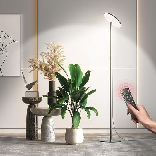 60W Full Spectrum LED Tall Grow Light, 85’’ Adjustable Standing Plant Light for Indoor Plants, 4/8/12H Timer & 10-Level Dimmable, Ideal for Large Plants & Indoor Trees