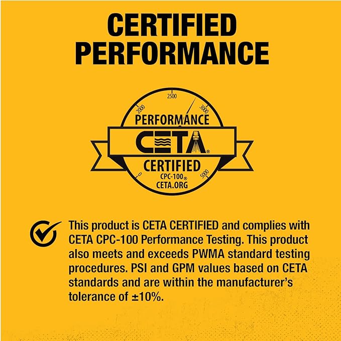 Dewalt 61147S 3300 PSI 2.4 GPM Gas Cold Water Pressure Washer