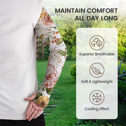 Gardening Sleeves Farm Sun Protection Arm Cooling Sleeves Thorn Proof Garden for Women Men with Thumb Hole