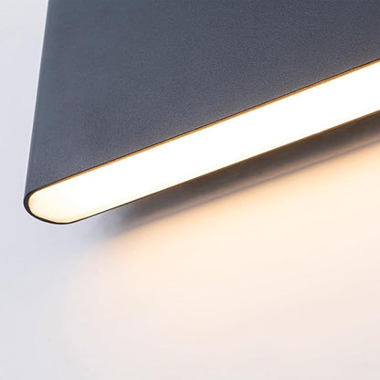 Modern Outdoor Wall Sconce Black LED Outdoor Wall Light Fixtures 5.5" Up and Down Exterior Lighting Fixtures for House Porch Front Door Garage Yard Patio