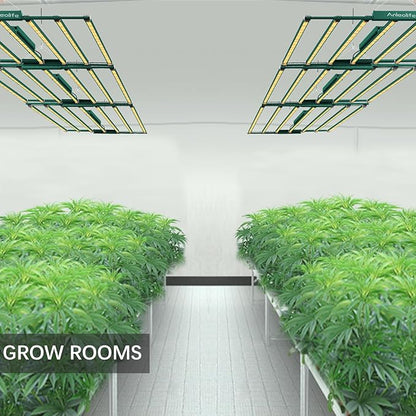 A ANLEOLIFE Stretchable LED Grow Lights with LM301H EVO Diodes 1000W Full Spectrum Dimmable Daisy Chain 5x7ft Coverage Bar Style Commercial Growing Lamp for Greenhouses Plants