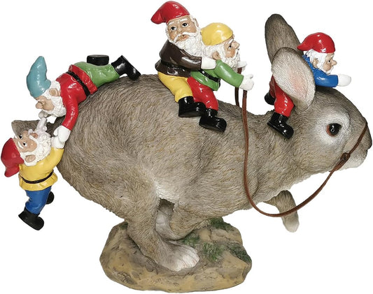 Sunthus Garden Gnomes Decorations for Yard Bunny Statue Funny Outdoor Decor Rabbit