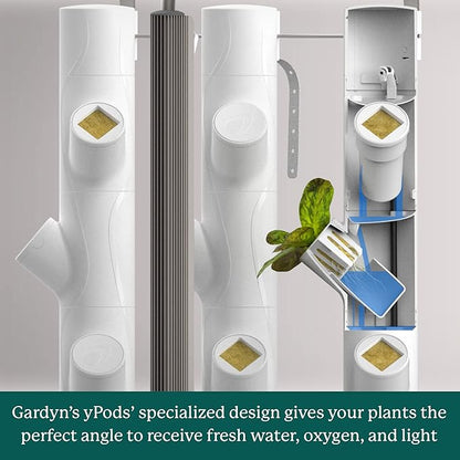 Gardyn yPods - Use with All Home Vertical Indoor Garden Hydroponics Growing System Kits - ABS-Plastic yPods for Vertical Hydroponic Garden Towers - Gardyn Vase Hydroponic Accessories - 10 Pack