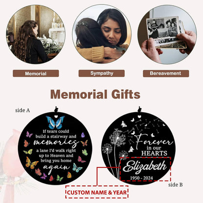 Personalized 36" Memorial Wind Chimes for Outside, Sympathy and Bereavement Gift for Loss of Loved One, A Thoughtful Remembrance of Mother, Father or Husband for Garden and Patio