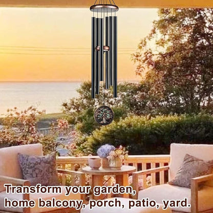 Large Wind Chimes for Outside, 48" Vintage Tree of Life Deep Tone Wind Chime Outdoor Clearance with Heavy Tubes, Patio Porch Garden Decoration, Memorial Gifts for Women Men Mom