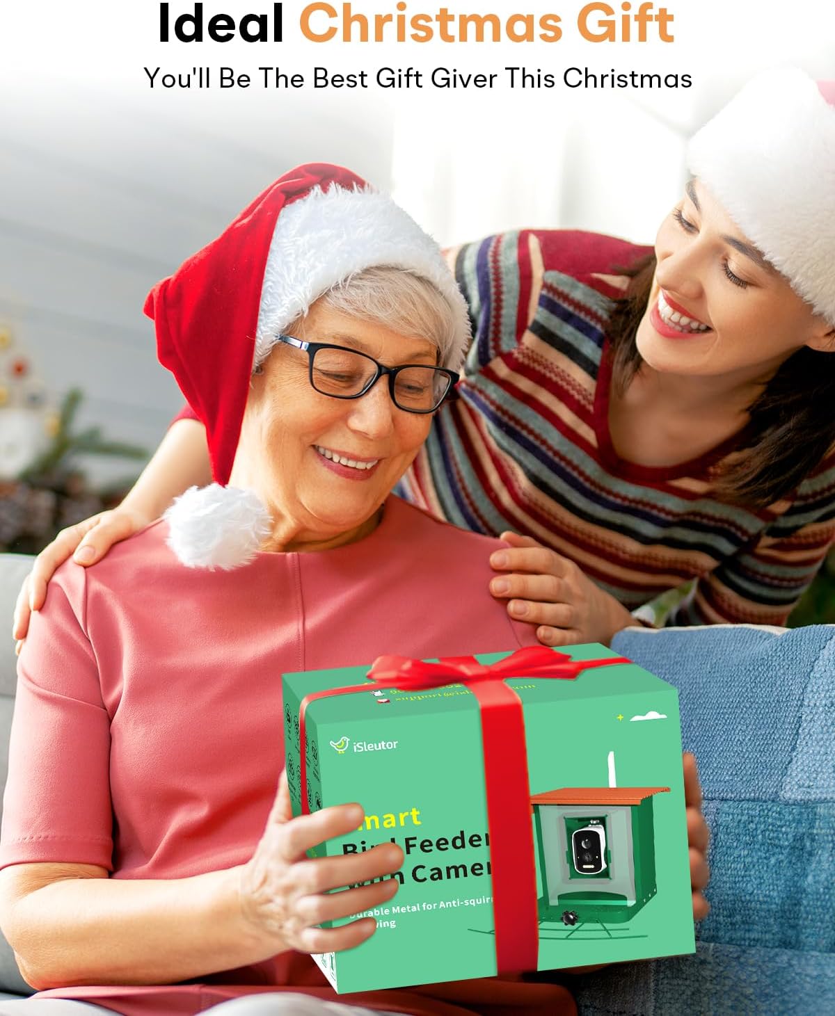 Metal Smart Bird Feeder with Camera – Solar Powered, AI Bird Identification & 2.5K HD Auto Capture Videos, Arrival Notifications, 2.1L Capacity & 100% Durable Design