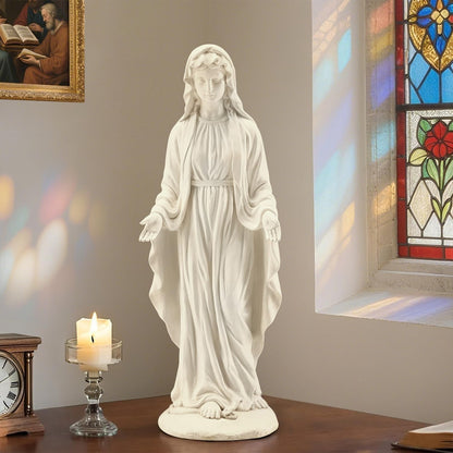 Virgin Mary Outdoor Statue, 29.4" H Blessed Mother Mary Religious Garden Statue, Large Statue of Our Lady Mary for Patio Yard Home Decor