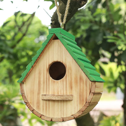 STARSWR Bird House,Outdoor Birdhouse, Wooden Bird Houses for Outside Clearance Bluebird Finch Cardinals Hanging Birdhouse Garden Viewing
