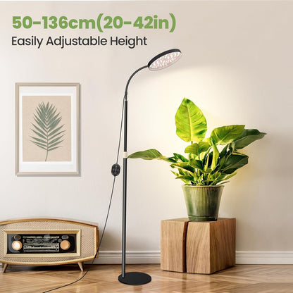 24V Grow Lights for Indoor Plants, LM281B+660nm Plant Lights for Indoor growing, 5.9" LED Grow Lights for Seed Starting, 20-54in Height Adjustment for Medium Plants, 20W, 350umol/s/m²@Dist:6in