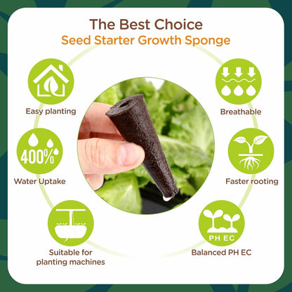 100 Pack Hydroponic Garden Kit Replacement for Hydroponics Growing System Compatible with AeroGarden, iDOO Seed Pods Kit with A&B Nutrient Plant Food, 10 Plant Labels and 1 Tweezers