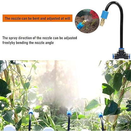Atomizing kit,82FT 360 Degree Adjustable Copper Sprayer atomizing System,9/12mm(ID/OD) trubing Watering Plant Devices Nozzle Emitters Sprinkler Pneumatic Fittings Connection. (15)