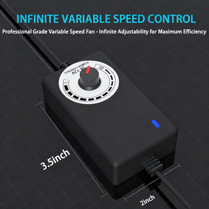 MELONFARM Air Filtration Kit, 6" 260 CFM Inline Duct Fan with E12 Speed Controller, 6.6 Ft Ducting & Rubber Coupler, Ventilation Exhaust Fan for Cooling Booster, Grow Tents, Hydroponics