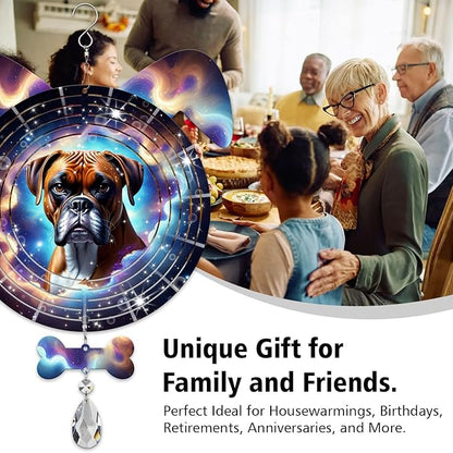 Boxer Dog Ears Wind Spinner, Boxer Wind Spinner Hanging for Yard and Garden