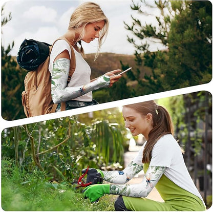 Gardening Sleeves Farm Sun Protection Arm Cooling Sleeves Thorn Proof Garden for Women Men with Thumb Hole