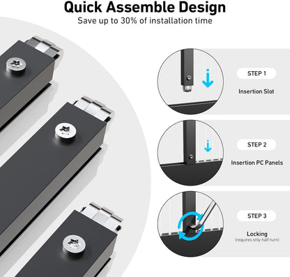 6x4FT Outdoor Greenhouse, Polycarbonate Green House, Small Walk-in Greenhouse with Vented Roof Window, Windproof Aluminum Frame with Hygrometer , Suitable for Gardening