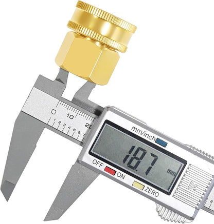 TAROSE 2 Pack Brass Garden Hose Adapter, Female to Female Hose Adapter Connector, GHT to NPT Adapter Hose Fitting,Double Brass Garden Hose to Pipe Fittings Connect