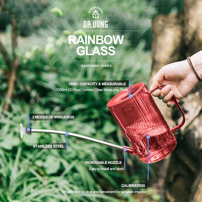 Small Watering Can Indoor Plants with Long Spout (1L, Red)