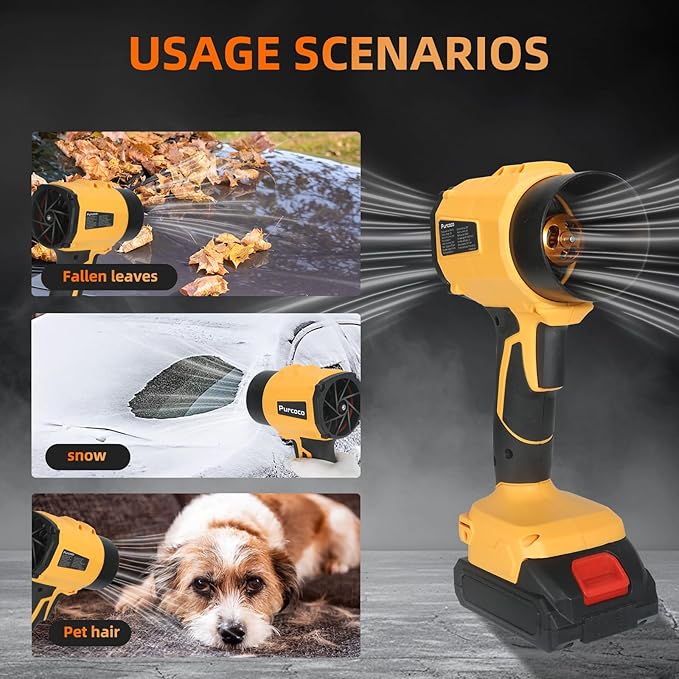 Cordless Leaf Blower Handheld, Jet Dry Mini Blower with 2X 20V Batteries, Lightweight for Car Patio Garden Lawn Leaves Debris