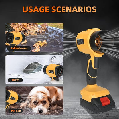 Cordless Leaf Blower Handheld, Jet Dry Mini Blower with 2X 20V Batteries, Lightweight for Car Patio Garden Lawn Leaves Debris