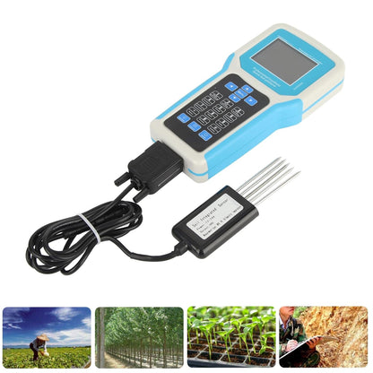 Soil Tester, 7-in-1 Soil pH Meter Kit with Moisture, Temperature, Conductivity, Nitrogen, Phosphorus and PH Test, LCD Display Soil Moisture Meter with Carry Box for Petrochemical, Agriculture, etc