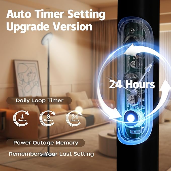 40W Full Spectrum Tall Grow Light, 85’’ Adjustable Standing Plant Light for Indoor Plants, 10-Level Dimmable with 4/8/12H Timer, Sunlike for Large Plants & Indoor Trees