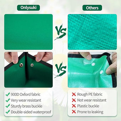 Plant Repotting Mat for Indoor Plants Transplanting Table Top Gardener Portable Potting Tray Potting Soil Tidy Tray Succulents Bonsai Planting Gardening Mat Garden Gifts for Women 29.5"x29.5"