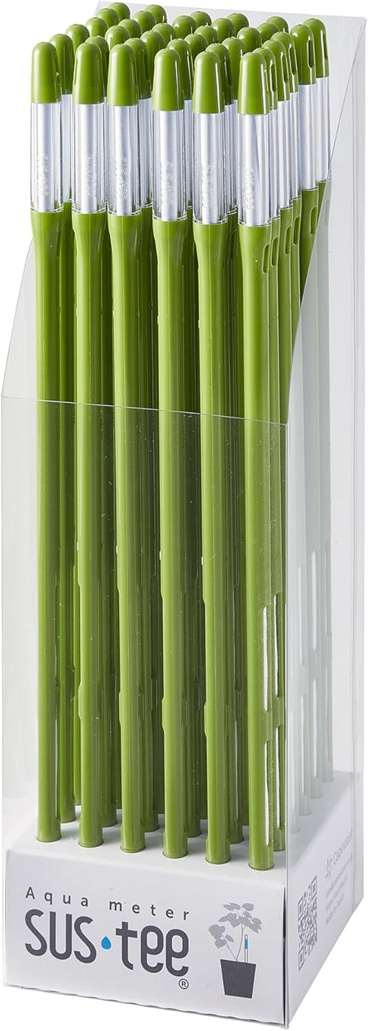 IPPINKA Sustee Aquameter, Bundle of 36, House Plant Soil Moisture Meter, Best for Indoor Potted Plants - Large Green Refillable