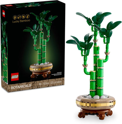 LEGO Botanicals Lucky Bamboo Building Set - Artificial Plant for Indoor Home Décor, Adults Ages 18+ - Fake Plant Decoration for Table, Desk, Office - Gift for Birthdays - 10344
