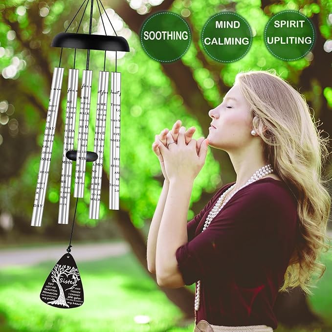 Sympathy Memorial Wind Chimes Bereavement Memorial Gifts for Loss of Sister Sympathy Memorial Gifts for Loss of Loved One in Memory of Sister