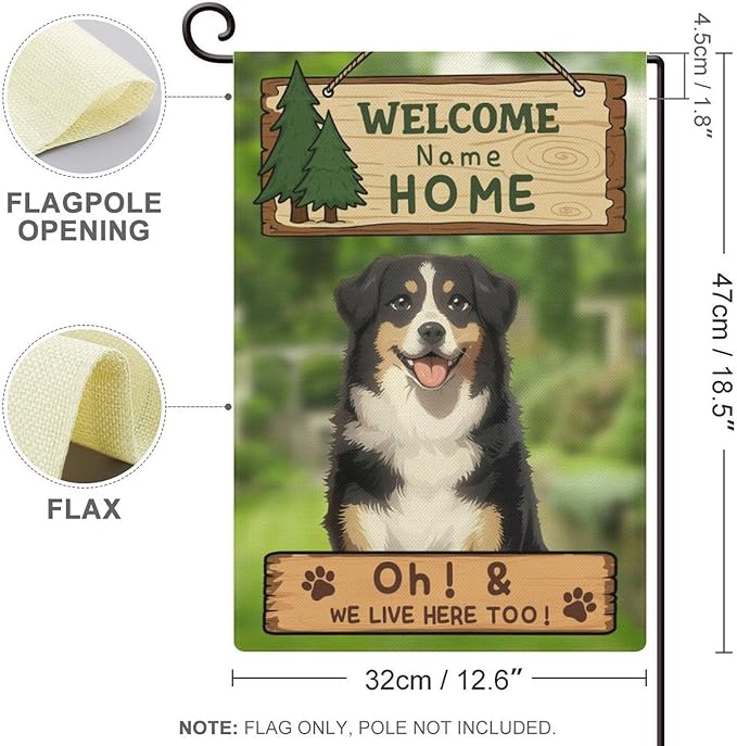 Custom Pet Garden Flag for Outdoor Personalized Cat Dog Yard Flags Decor Customized Flag Add Your Own Picture Text House Lawn Banner Double Sided Home Wall Decoration 12.5x18 28x40