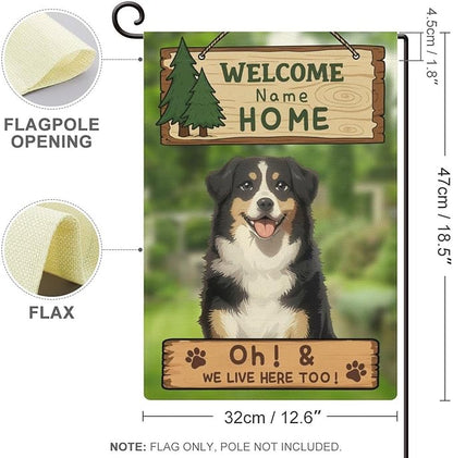 Custom Pet Garden Flag for Outdoor Personalized Cat Dog Yard Flags Decor Customized Flag Add Your Own Picture Text House Lawn Banner Double Sided Home Wall Decoration 12.5x18 28x40