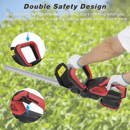 Hedge Trimmer for MWK M18 18v Battery, 22'' Dual-Action Blade and 3/5'' Cutting Capacity,1600RPM& Safety Lock (Battery Not Included)