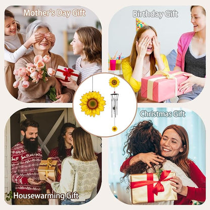 Wind Chimes for Outside Sunflower Wind Chimes Outdoor Home Patio Garden Decor Windchimes Outdoors Gift Ideas for Women Mom Grandma Sisters