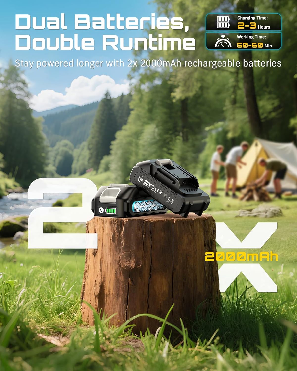 SEESII 2-in-1 Electric Pole Saws for Tree Trimming, 6 Inch Mini Chainsaw Cordless with Extension Pole, Battery Powered Pole Chain Saw, Tree Trimmer Limb Branch Cutter Pruner with 2 Battery PS600