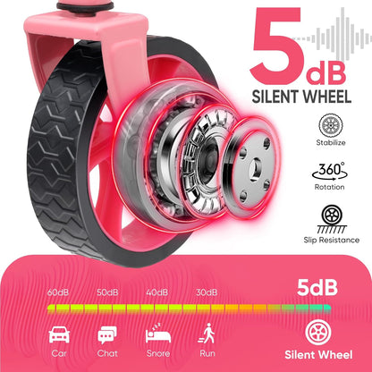 Heavy Duty Wagon with Big Wheels, Foldable Cart with 220LBS Capacity, Utility Lightweight Wagon, Collapsible Grocery Shopping Cart for Camping Sports & Holiday. Pink