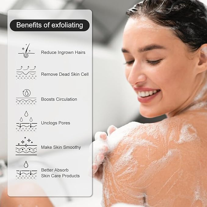 Korean Exfoliating Mitt, Exfoliating Glove, 3 Pack Viscose Fiber Body Scrub Gloves, Dead Skin Remover for Smoother Skin, Self-Tan Prep and Removal, Black