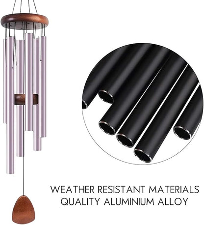 Large Aluminium Wind Chimes 37" Inches to Create a Zen Atmosphere Suitable for Outdoor, Garden, Patio Decoration, Classic Wind Chimes Suitable as A Gift for Unisex (Purple)
