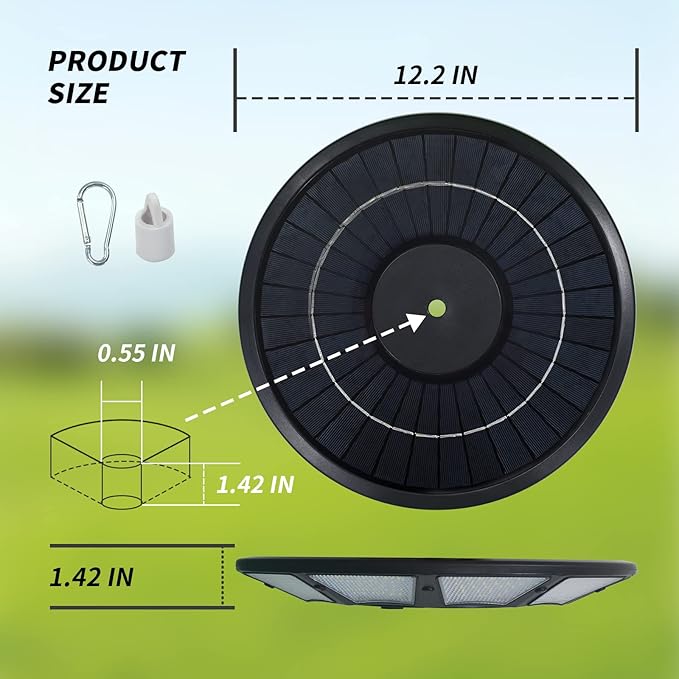 Flag Pole Light Solar Powered 566 Ultra Bright 6000K White LED Lights with DC Charge Port Full Coverage for 5’x8’ Flags 20 Hrs of Illumination Outdoor Dusk to Dawn Fits 15-40 ft Flagpoles