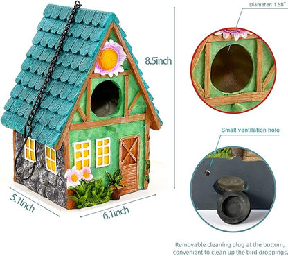 Bird Houses for Outside Clearance Hanging Birdhouses for Outdoors Bluebird Houses for Outside Nesting Box for Bird Lovers Tree Swallow Finch Wild Birds Wren Chickadee1