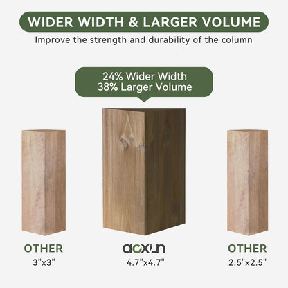 Aoxun 12' x 16' Outdoor Wood Gazebo, Hardtop Gazebo Permanent Wooden Pavilion with Galvanized Steel Double Roof, for Patio, Garden, Backyard, Cedar Wood