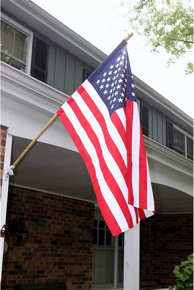 American Flag 3x5 FT Sleeve Banner Style(without Grommets), US Flag fo Outside Outdoor, Embroidered Stars, Sewn Stripes, American Flag Outdoor Heavy Duty