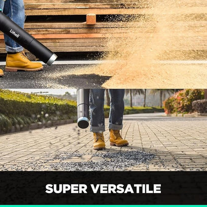 Litheli Cordless Leaf Blower 40V, Battery Leaf Blowers for Lawn Care, with Brushless Motor, Axial Blower for Blowing Leaf, Dust, Snow, Debris, with 2.5Ah Battery & Charger Included